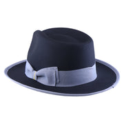 No. 697 Polyester Felt Fedora Hat with Contrast Trim