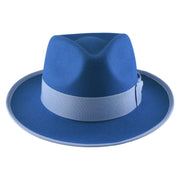 No. 697 Polyester Felt Fedora Hat with Contrast Trim