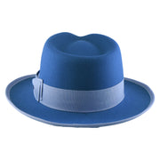 No. 697 Polyester Felt Fedora Hat with Contrast Trim