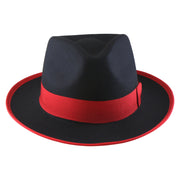 No. 697 Polyester Felt Fedora Hat with Contrast Trim