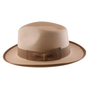 No. 697 Polyester Felt Fedora Hat with Contrast Trim