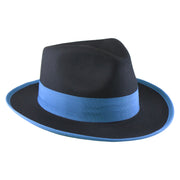 No. 697 Polyester Felt Fedora Hat with Contrast Trim