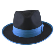 No. 697 Polyester Felt Fedora Hat with Contrast Trim