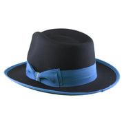 No. 697 Polyester Felt Fedora Hat with Contrast Trim