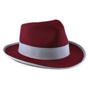 No. 697 Polyester Felt Fedora Hat with Contrast Trim