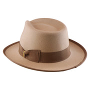 No. 697 Polyester Felt Fedora Hat with Contrast Trim
