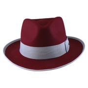 No. 697 Polyester Felt Fedora Hat with Contrast Trim