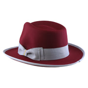 No. 697 Polyester Felt Fedora Hat with Contrast Trim