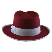 No. 697 Polyester Felt Fedora Hat with Contrast Trim