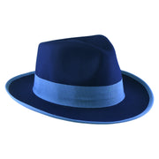 No. 697 Polyester Felt Fedora Hat with Contrast Trim