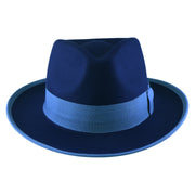 No. 697 Polyester Felt Fedora Hat with Contrast Trim