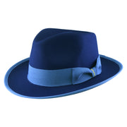 No. 697 Polyester Felt Fedora Hat with Contrast Trim