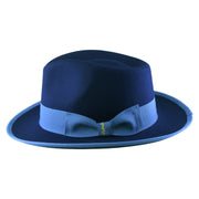 No. 697 Polyester Felt Fedora Hat with Contrast Trim
