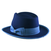 No. 697 Polyester Felt Fedora Hat with Contrast Trim