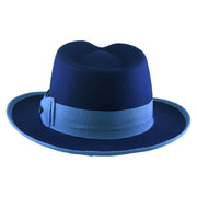 No. 697 Polyester Felt Fedora Hat with Contrast Trim