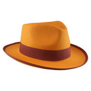 No. 697 Polyester Felt Fedora Hat with Contrast Trim