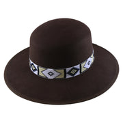 No. 699 Woolen Felt Rancher Hat with Geometric Woven Band
