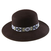 No. 699 Woolen Felt Rancher Hat with Geometric Woven Band