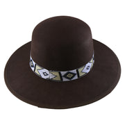 No. 699 Woolen Felt Rancher Hat with Geometric Woven Band