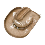 No. 70 Raffia Straw Cowboy Hat with Shell Band