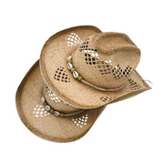 No. 70 Raffia Straw Cowboy Hat with Shell Band