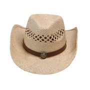 No. 71 Raffia Straw Cowboy Hat with Concho Band