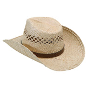 No. 71 Raffia Straw Cowboy Hat with Concho Band