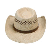 No. 71 Raffia Straw Cowboy Hat with Concho Band