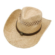 No. 71 Raffia Straw Cowboy Hat with Concho Band