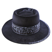 No. 724 Woolen Felt Gambler Hat with Skull-Shaped Crown and Playing Cards