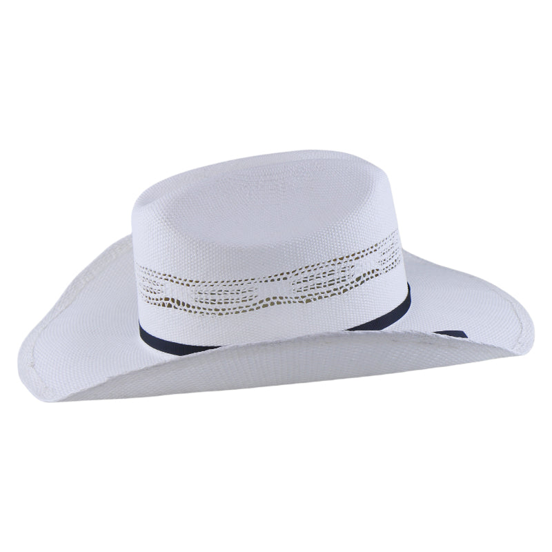 Woven Paper Straw Cowboy Fedora Hat Handwoven Stiff Brim Western Style Roll Brim Sun Hat for Men and Women