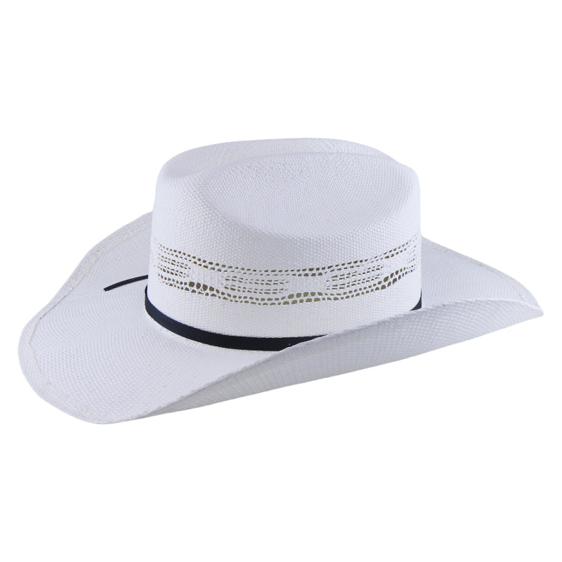 Woven Paper Straw Cowboy Fedora Hat Handwoven Stiff Brim Western Style Roll Brim Sun Hat for Men and Women