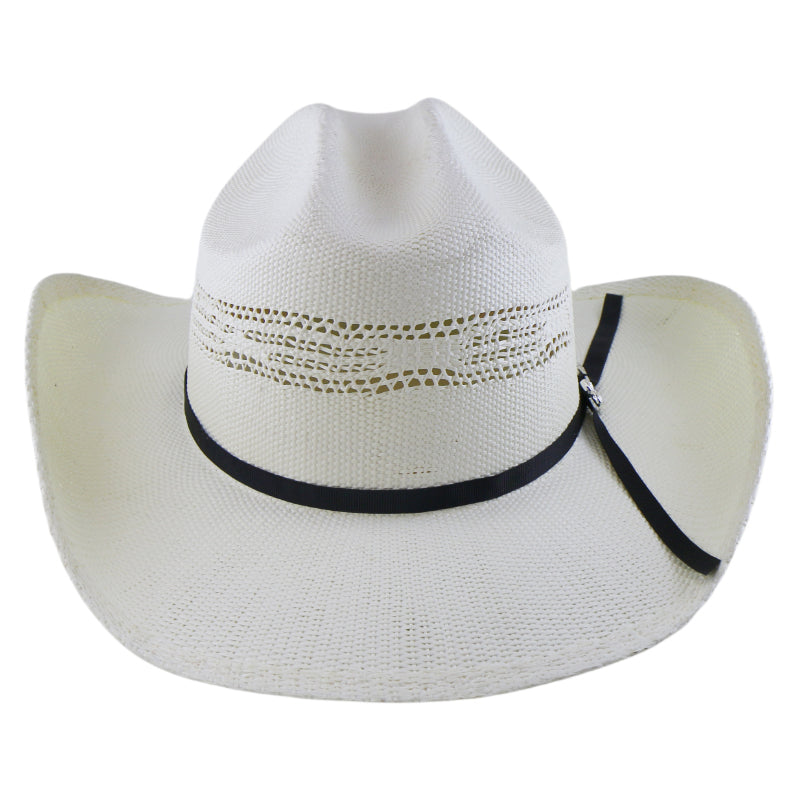 Woven Paper Straw Cowboy Fedora Hat Handwoven Stiff Brim Western Style Roll Brim Sun Hat for Men and Women