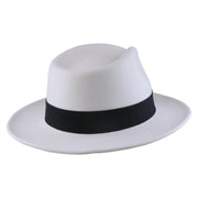 No. 782 Polyester Felt Fedora Hat with Feather Accent