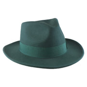 No. 782 Polyester Felt Fedora Hat with Feather Accent