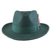 No. 782 Polyester Felt Fedora Hat with Feather Accent