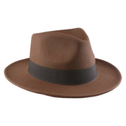 No. 782 Polyester Felt Fedora Hat with Feather Accent