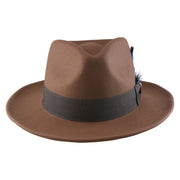 No. 782 Polyester Felt Fedora Hat with Feather Accent