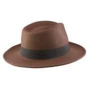 No. 782 Polyester Felt Fedora Hat with Feather Accent
