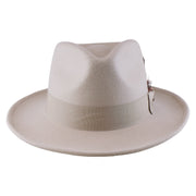 No. 782 Polyester Felt Fedora Hat with Feather Accent