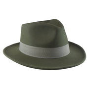 No. 782 Polyester Felt Fedora Hat with Feather Accent