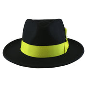 No. 782 Polyester Felt Fedora Hat with Feather Accent