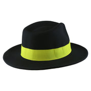 No. 782 Polyester Felt Fedora Hat with Feather Accent