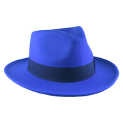 No. 782 Polyester Felt Fedora Hat with Feather Accent