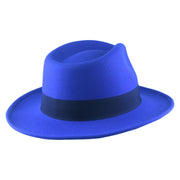No. 782 Polyester Felt Fedora Hat with Feather Accent