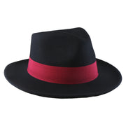 No. 782 Polyester Felt Fedora Hat with Feather Accent