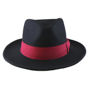 No. 782 Polyester Felt Fedora Hat with Feather Accent