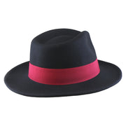 No. 782 Polyester Felt Fedora Hat with Feather Accent