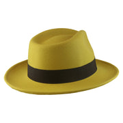 No. 782 Polyester Felt Fedora Hat with Feather Accent