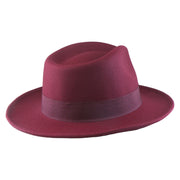 No. 782 Polyester Felt Fedora Hat with Feather Accent